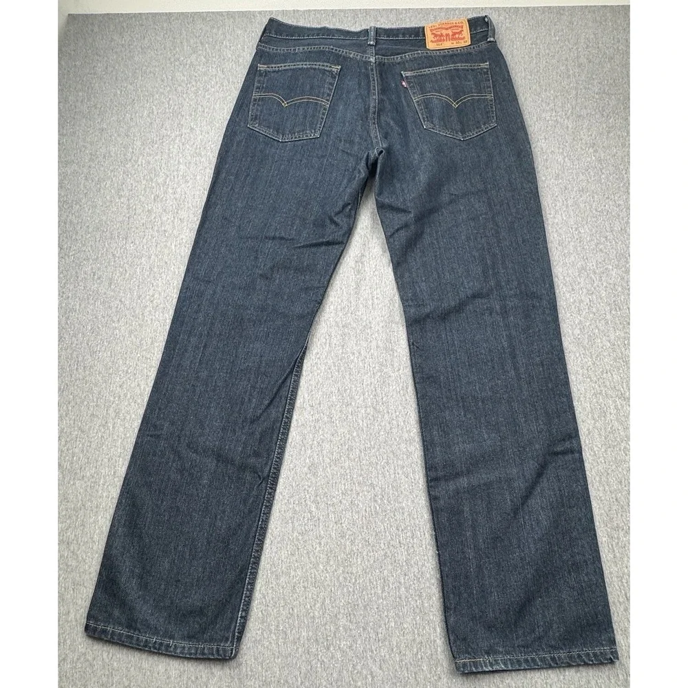 Levi's 514 Jeans Straight Mens Sz 33x32 Fits 34x32 Dark Wash Blue Jeans‎